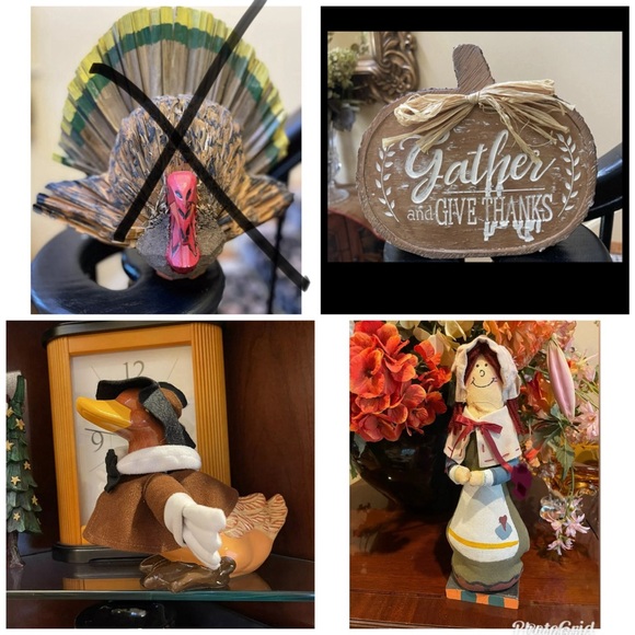 THANKSGIVING MIDWEST OF CANNON FALLS RESIN PILGRAM WOMAN FIGURINE 12” Vntg - Picture 12 of 16